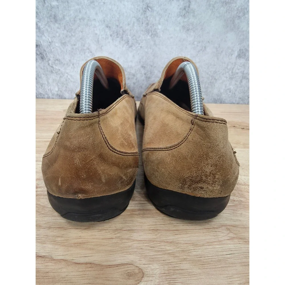 Vintage Mark Nason Loafers Men 10 Brown Leather Etch Dragon Slip On Shoes Italy